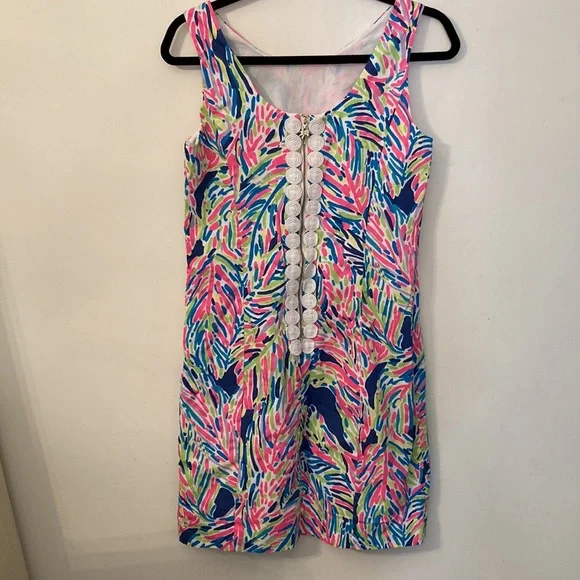 Lilly Pulitzer shift dress Indigo palm reader size 2 - Picture 2 of 10